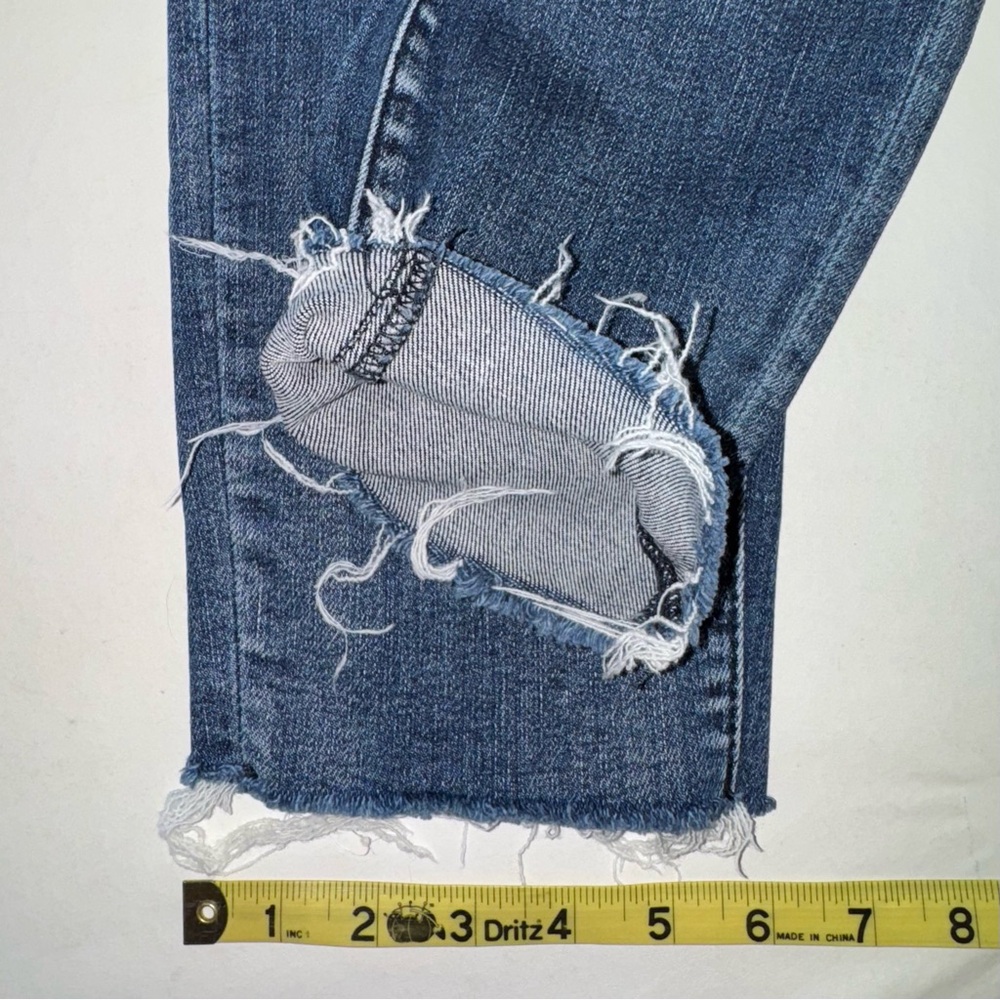 JUDY BLUE High Rise Relaxed Fit Ankle Raw Hem Distressed Crop JB88191 (3/26) - Picture 11 of 17
